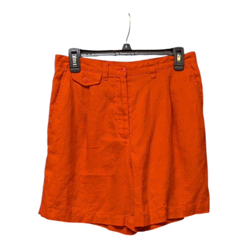 Ralph Lauren Red/Orange Linen Relaxed Fit Shorts - Picture 2 of 6